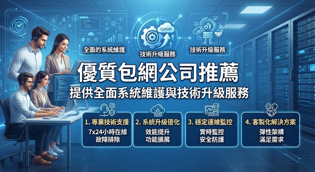 提供全面系統維護與技術升級服務
